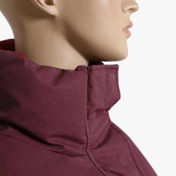 GUESS USA Burgundy Puffer Jacket with Metallic Studs w/ Tags - Picture 3 of 9